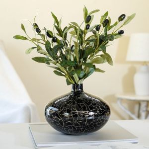 VA10091W Crackled Flower Vase