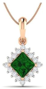 Emerald Diamond Pendant
