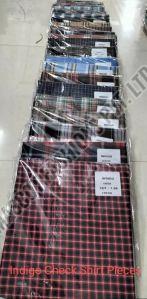Indigo Check Shirting Fabric