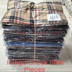 Indigo Check Shirting Fabric