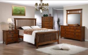 Geometric Headboard Coastal Theme Bedroom Set