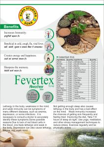 200ml Fevertex Anti Fever Syrup