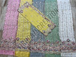 Kanchipuram Dyed Unstitched Suit Fabric