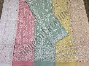 viscose georgette big unstitched suit fabric