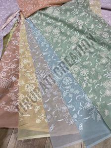 Chikankari Embroidery Work Mulmul Cotton Fabric