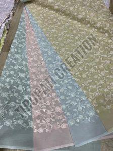 Chikankari Embroidery Work Mulmul Cotton Fabric