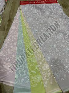 Chikankari Embroidery Work Mulmul Cotton Fabric