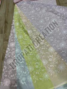 Chikankari Embroidery Work Mulmul Cotton Fabric