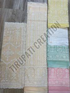 viscose georgette big unstitched suit fabric