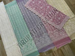 viscose georgette big unstitched suit fabric