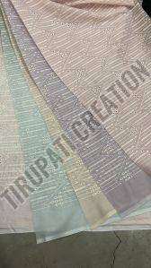 Boring Embroidery Work Mulmul Cotton Fabric