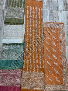 Kanchipuram Dyed Unstitched Suit Fabric