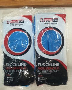 Flocklined Rubber Hand Gloves