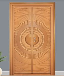2350X1500 Mm Designer Brown Steel Luxury Entrance Door