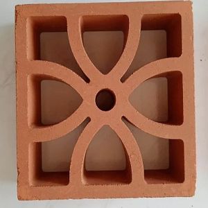 Terracotta Four Petal Breeze Block