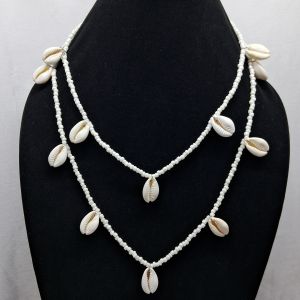 Handcrafted Cowrie Shell Beaded Layered Necklace