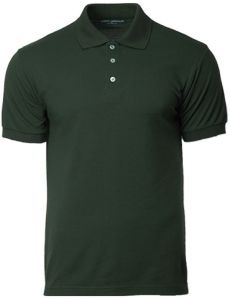 Mens Solid Dark Green Polo T-shirt