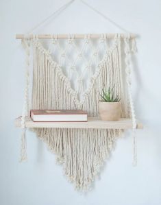 Handmade Macrame Wall Hanging Shelf