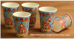 250ml Printed Paper Glass