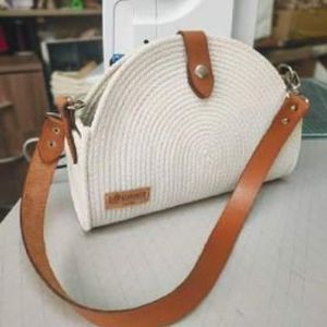Bohemian Handcrafted Semi Circular Crossbody Bag