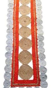 Bohemian Jute Table Runner with Braided