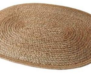 Braided Oval Jute Mat