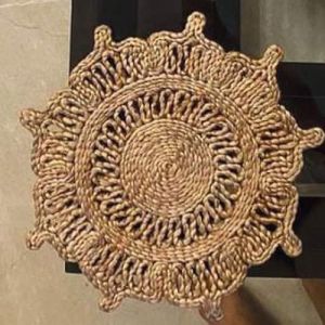 Hand Braided Jute Sunburst Placemat