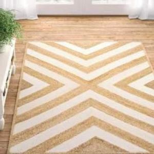 Hand Woven Jute & Cotton Area Rug