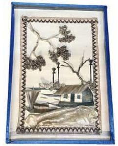 Handcrafted Jute & Natural Fiber Framed Art