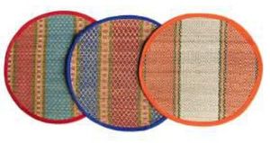 Multicolor Round Korai Grass Placemat Set