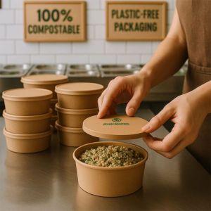 86mm Double Layer Paper Bowl Lids