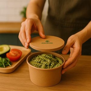 90mm Double Layer Paper Bowl Lids