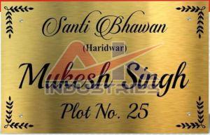 Golden Stainless Steel Name Plates
