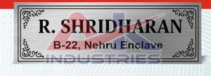 Silver Matt Finish Stainless Steel Name Plates