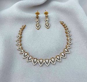 Ladies American Diamond Necklace Set