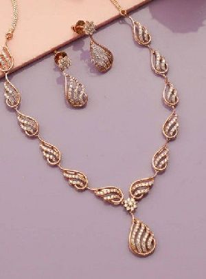 Ladies American Diamond Necklace Set
