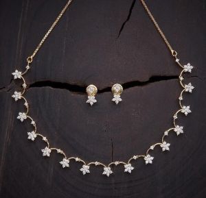 Ladies American Diamond Necklace Set