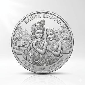 Radha Krishna Ji Silver Coin
