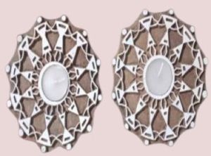 Pure Wood Warli Art Inspiredt Light Holder