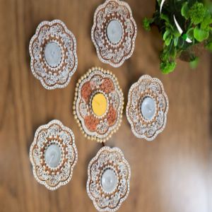 Wooden Hand Carved T Light Candle Holder