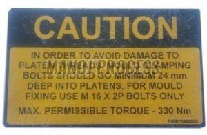 Aluminium Caution Name Plate