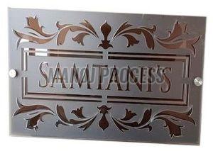 Stainless Steel Laser Cutting Name Plate