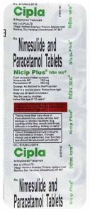 Nicip Plus Nimesulide Paracetamol Tablet