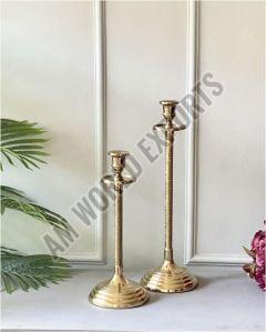 Classic Twisted Stem Candle Holder Set OF 2 Pcs
