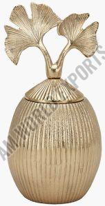 Golden Ginkgo Leaf Decorative Box