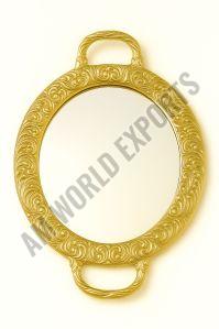 Golden Ornate Circular Tray