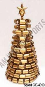 Golden Rolled Metal Christmas Tree