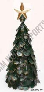 Green Stacked Leaf Christmas Tree