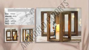 Minimalist Wooden Lantern Set