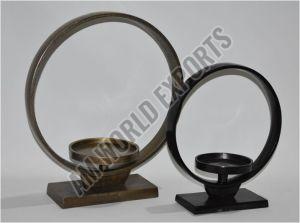 Modern Abstract Ring Candle Holder Set OF 2 Pcs